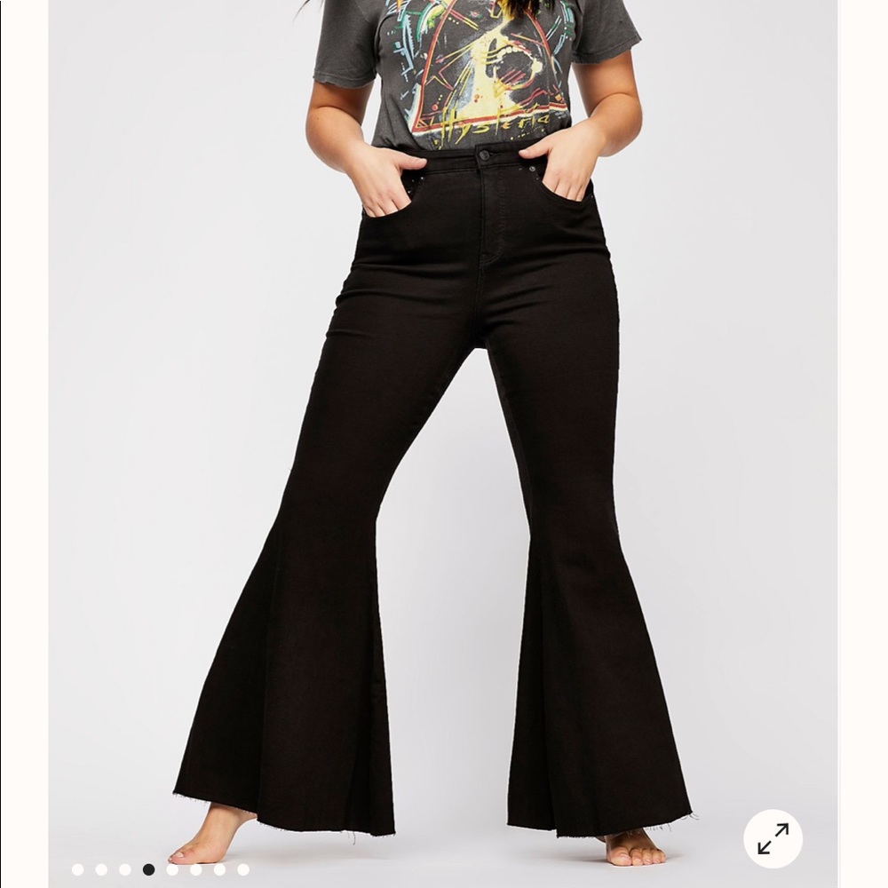 CRVY super high-rise lace-up flare jeans